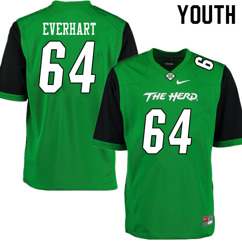 Youth #64 Chris Everhart Marshall Thundering Herd College Football Jerseys Sale-Gren - Click Image to Close